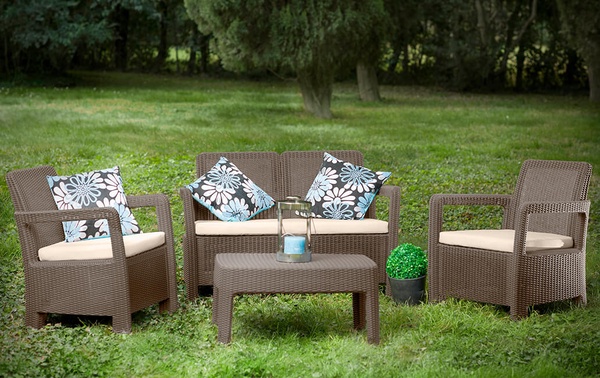 Conjunto jardin Keter Tarifa Lounge Marron